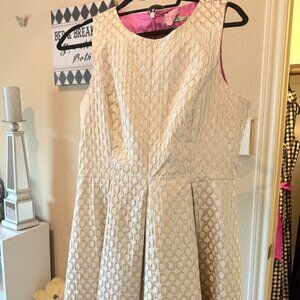 Eliza J Gold and Cream Cocktail Dress